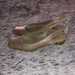 J. Reneé Cream Wedge Heels